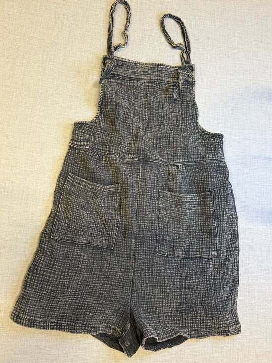 Zenana Outfitters Pants - Zenana Double Gauze Acid Wash Overalls Romper Size M